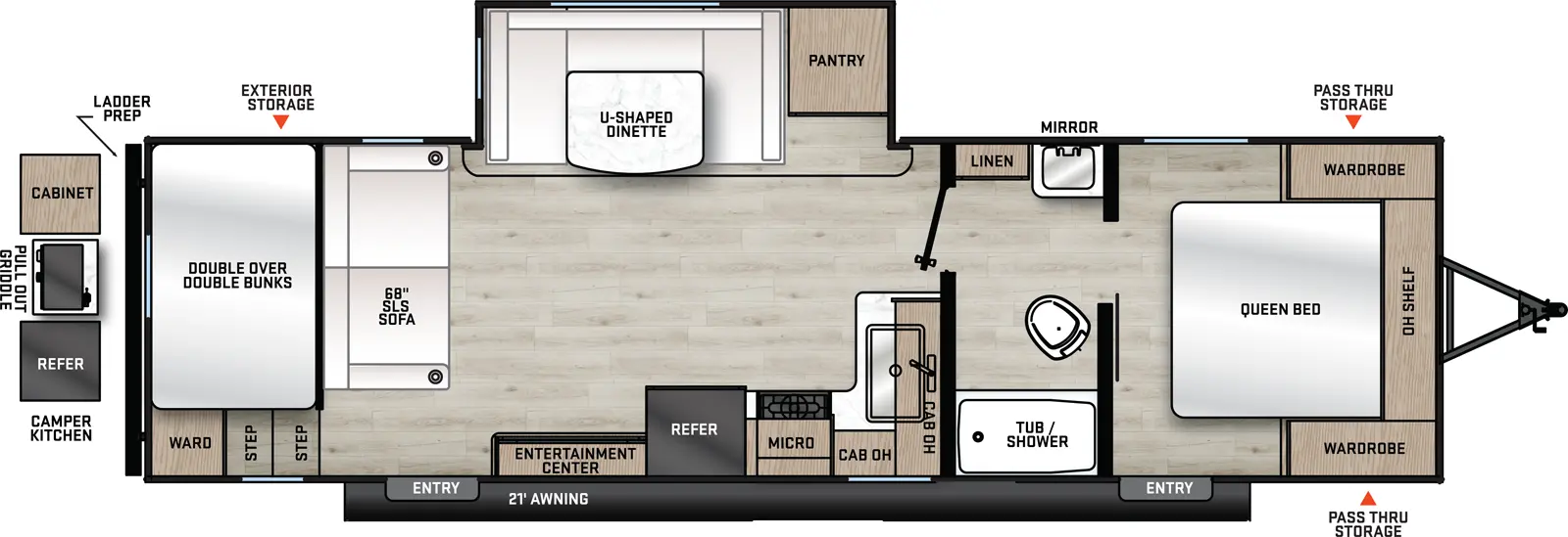 Catalina Summit Series 8 271DBS Floorplan